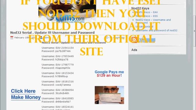 Eset nod 32 antivirus usernames and passwords смотреть онлайн