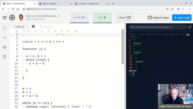 Code at Home Ep.3- Solving a Fibonacci related challenge смотреть онлайн
