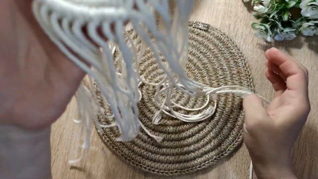 Подробный ,бесплатный Мастер класс .Салфетка Макраме. Урок подходит для начинающих.