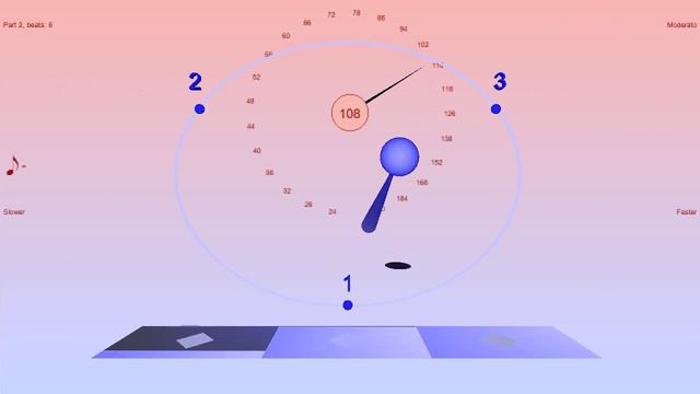 Mars gravity for centrifuge as 3/4 at 54 bpm - artificial gravity experiment - Bounce Metronome смотреть онлайн