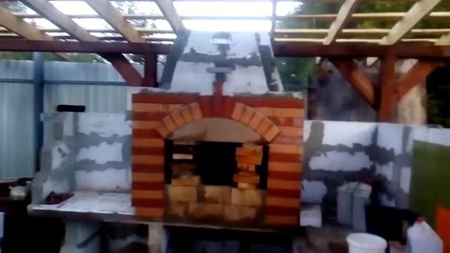 Монтаж трубы на мангал из пеноблоков!!!СТРОИМ САМИ!!! смотреть онлайн