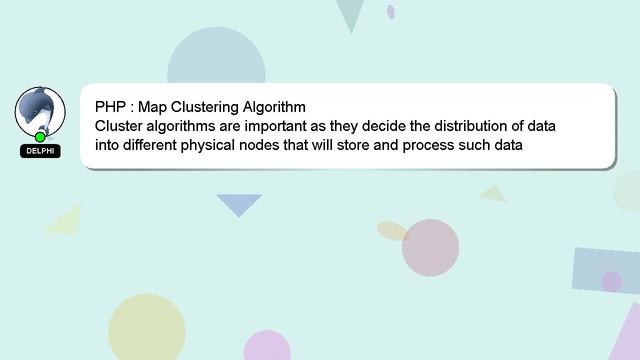 PHP : Map Clustering Algorithm смотреть онлайн