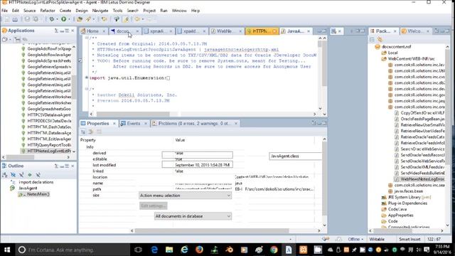 Döcu Content IBM Notes Domino Designer NotesLog Error JavaAgent XML смотреть онлайн