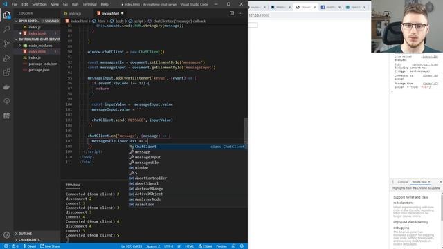 ÉLŐ KÓDOLÁS - Valósidejű chat - Node.js + React + MongoDB 1. rész смотреть онлайн