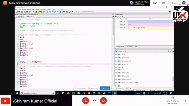 Type Conversion Type Casting Python Programming смотреть онлайн