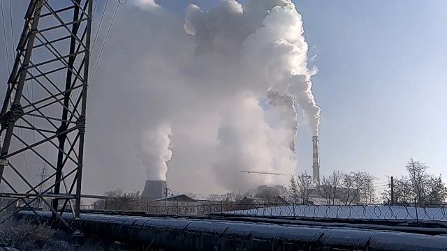 ТЭЦ в центре города Улан-Удэ. смотреть онлайн