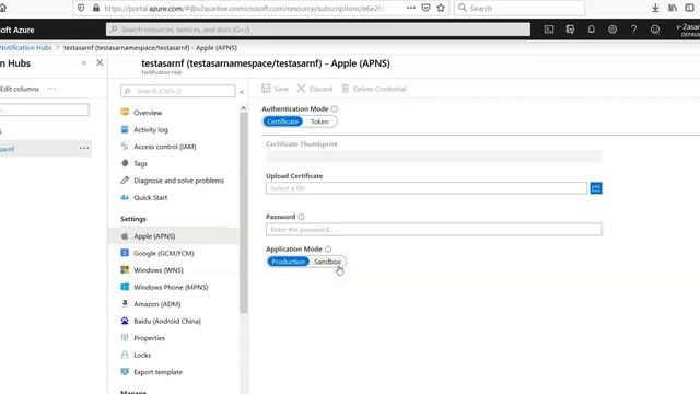 How to Set up push notifications in a notification hub in the Azure portal смотреть онлайн
