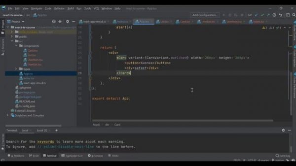 React TypeScript ПОЛНЫЙ КУРС 2021. Props, Events, Router, Hooks, Requests.