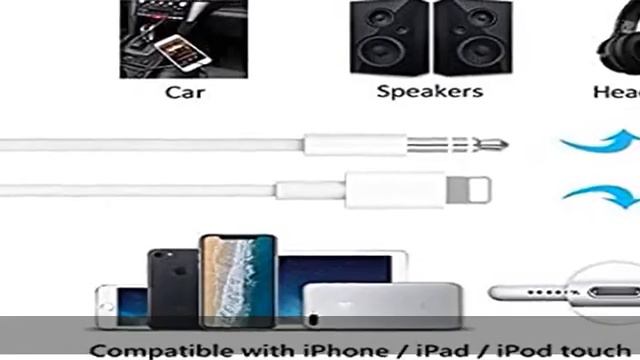 iPhone Aux Cord for Car, Apple MFi Certified Veetone Lightning to 3.5 mm Headphone Jack Adapter Mal смотреть онлайн