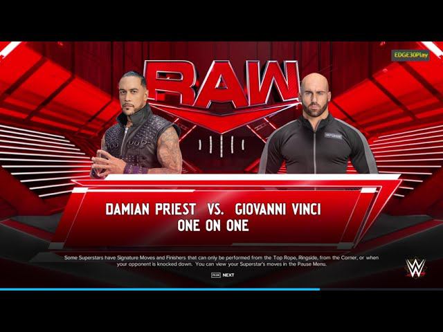 WWE2K24 Damian Priest vs Giovanni Vinci смотреть онлайн
