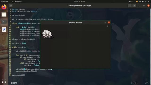 [Python with Katsumi] My first pygame demo смотреть онлайн