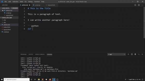 Building a Simple Static Site Generator in Python