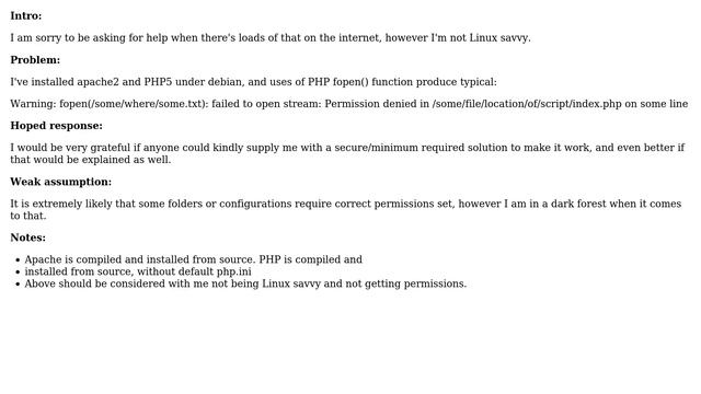DevOps & SysAdmins: Apache2+PHP fopen() permisson смотреть онлайн