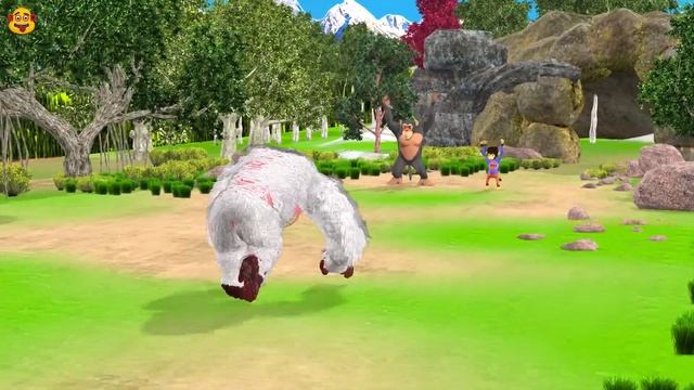 Funny monkey Escape From Maze Game Monkey Collecting Fruits Giant Gorilla Vs Giant Wolf смотреть онлайн