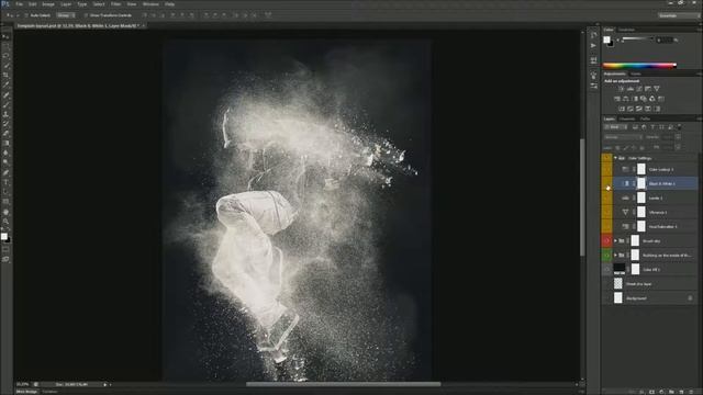 Powder dust Photoshop Action Tutorial смотреть онлайн