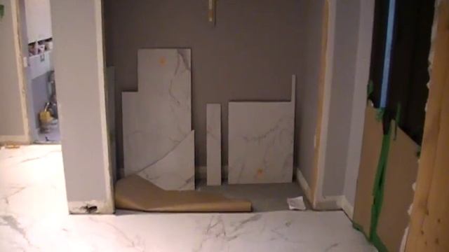 WARNING! LEAVE "LARGE" TILE INSTALLATIONS TO THE EXPERTS! 48"x24" or 4'x2' Porcelain Calacatta styl смотреть онлайн