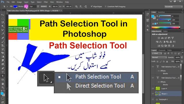 Path Selection Tool Photoshop Direct Selection Tool in Photoshop смотреть онлайн