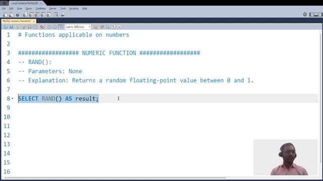 MySQL Numeric functions 16 RAND смотреть онлайн