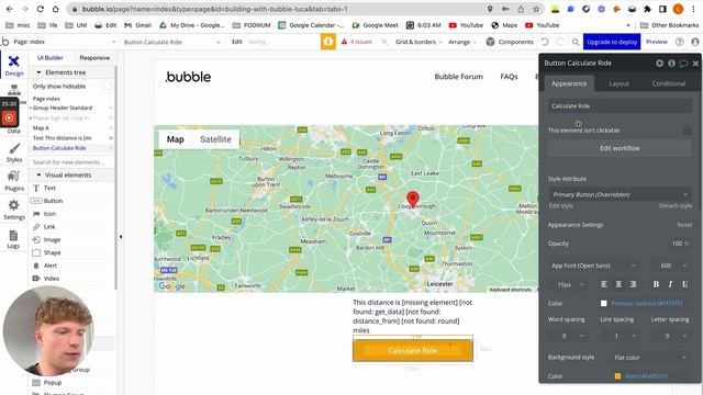 How To Calculate The Distance Between Two Points In A Map (Bubble.io Tutorial) смотреть онлайн