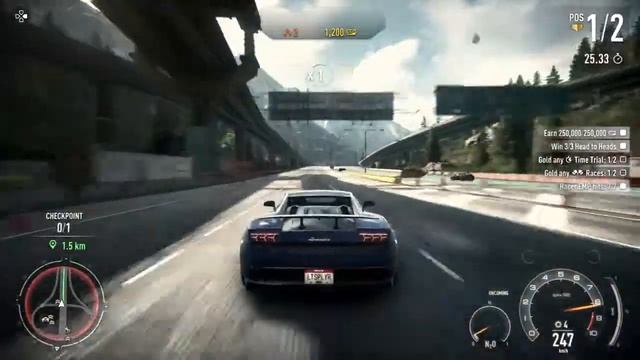 Need for Speed RIVALS Gallardo VS Ford GT Highway Outrun PS4 HD смотреть онлайн