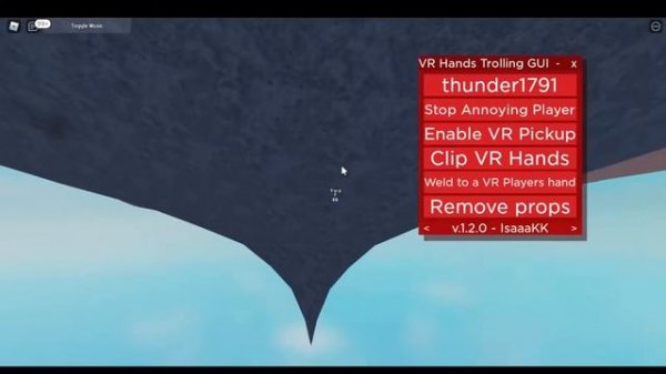 Roblox VR Hands 2.6 Trolling Script GUI