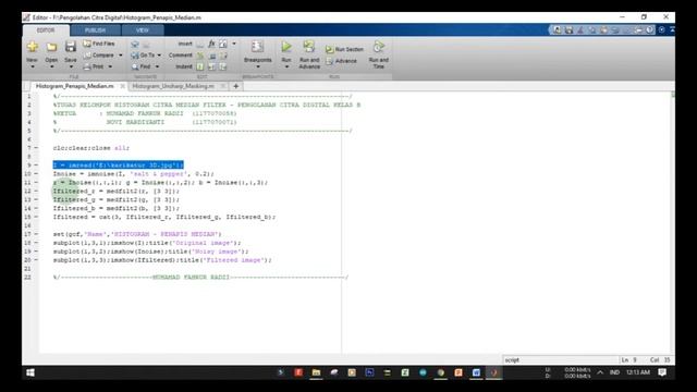 Perbaikan Citra dengan Metode Median Filter dan Unsharp masking - Pengolahan Citra Digital смотреть онлайн