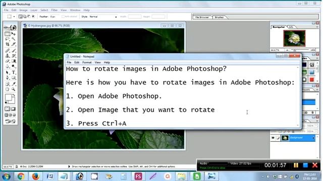 How to rotate image in Adobe Photoshop смотреть онлайн