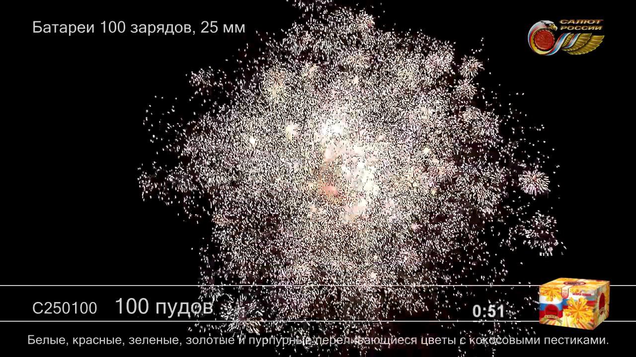 С250100 100 пудов 2 1 - КОЛОРЛОН, фейерверки и салюты в Новосибирске смотреть онлайн