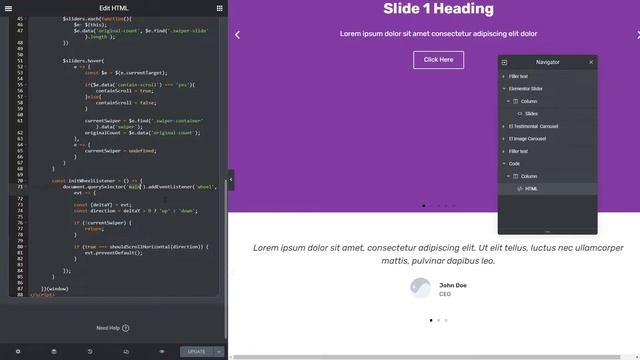 Horizontal mouse scroll with Standard Elementor Widgets смотреть онлайн