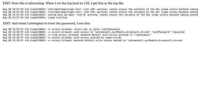 DevOps & SysAdmins: LDAP password information update failed: Insufficient access (50) смотреть онлайн
