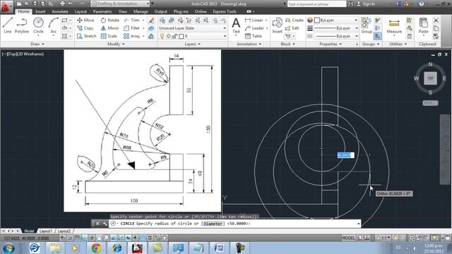 Ejemplo Circunferencia AutoCAd 4 смотреть онлайн