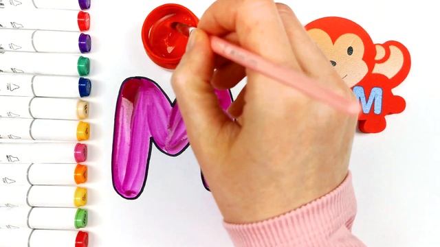 Рисуем Английские Буквы. Животные на Английском для Детей. смотреть онлайн