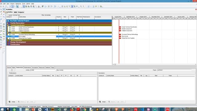 Create the WBS, the Activities and Link The Activities in P6 смотреть онлайн