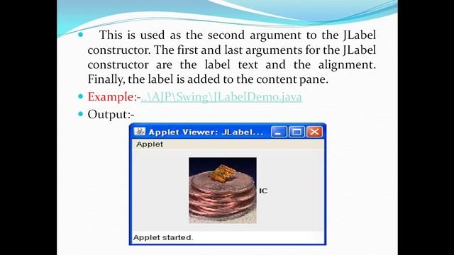 Icon JLabel JTextField JTextArea Lecture No 14 смотреть онлайн