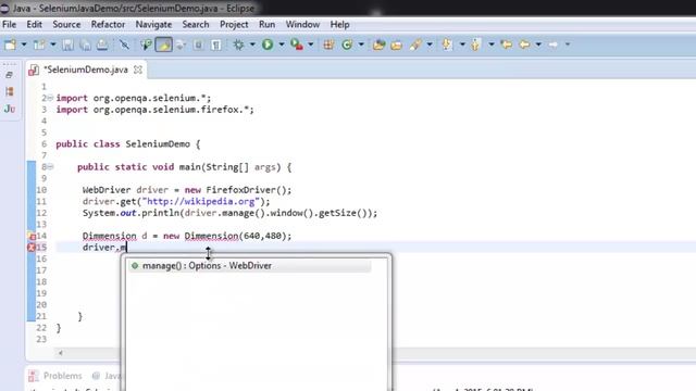 Set Browser width height in Selenium Java смотреть онлайн