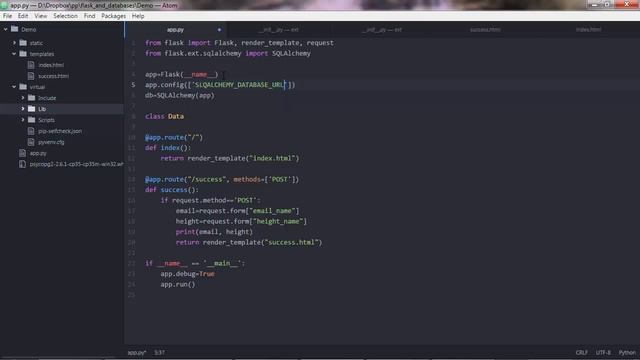 How to build the Back End Creating the PostGreSQL Database Model in python. смотреть онлайн