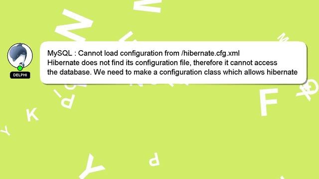 MySQL : Cannot load configuration from /hibernate.cfg.xml смотреть онлайн