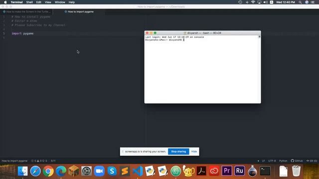 How to import pygame смотреть онлайн