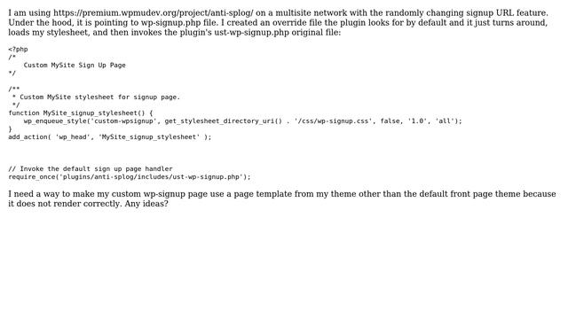 Wordpress: Change wp-signup.php Page Template смотреть онлайн