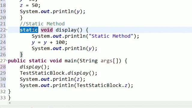 Static Method, Static Block & Static Variable | Static Keyword | Java in Telugu | Java Basics 25 смотреть онлайн