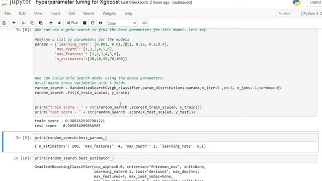 Hyperparameter tuning for Xgboost using RandomsearchCV and GridSearchCV | jupyter notebook смотреть онлайн