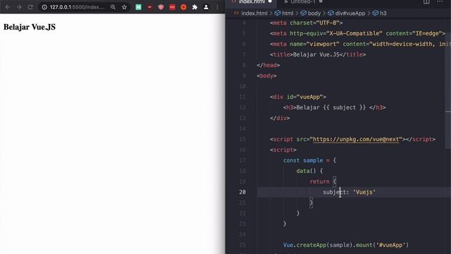 1 install dan contoh dasar vuejs смотреть онлайн
