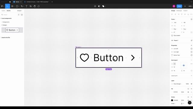 Figma Auto Layout - Create a responsive button смотреть онлайн