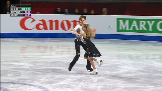 Arina Ushakova / Maxim Nekrasov (RUS) | Ice Dance Free Dance | Vancouver 2018 смотреть онлайн