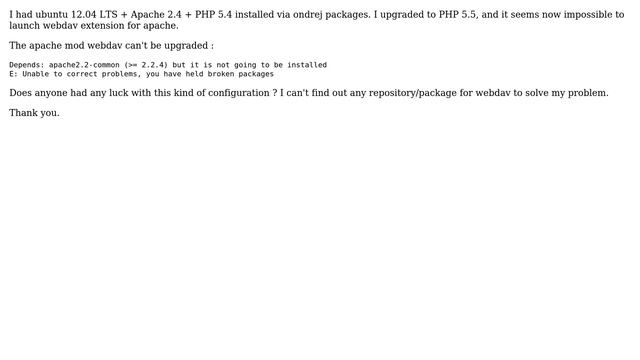 DevOps & SysAdmins: Using Ubuntu 12.04 + Apache 2.4 + Php 5.5 : WebDav Possible смотреть онлайн