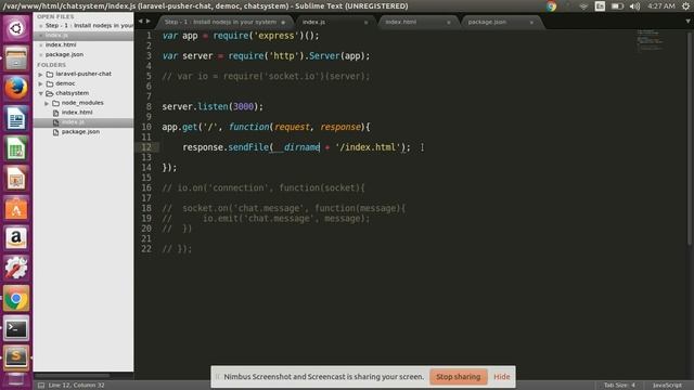 Laravel 5.3 Real time Chat application using socket.io and nodejs PART-1 смотреть онлайн