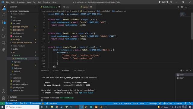 Finishing The Ticket API Service In React смотреть онлайн