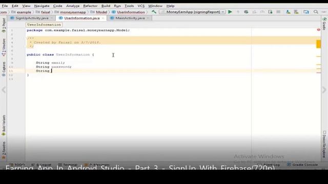 Earning app coding | android app development | login ang signup java | android studio | part 3 смотреть онлайн