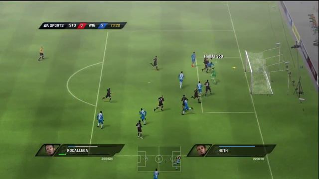 FIFA 10 (manual controls) - Beautiful set piece goal (online) смотреть онлайн