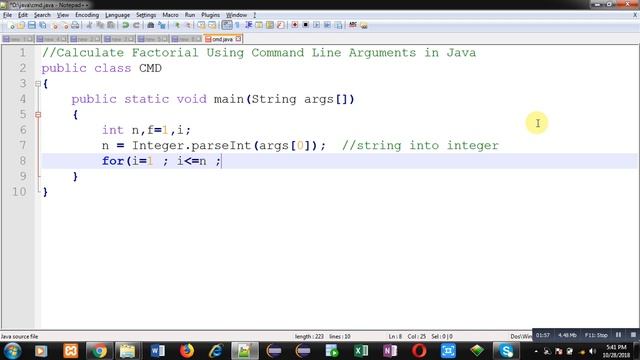 26 Java Program | Calculate factorial of a number using command line arguments | by Sanjay Gupta смотреть онлайн